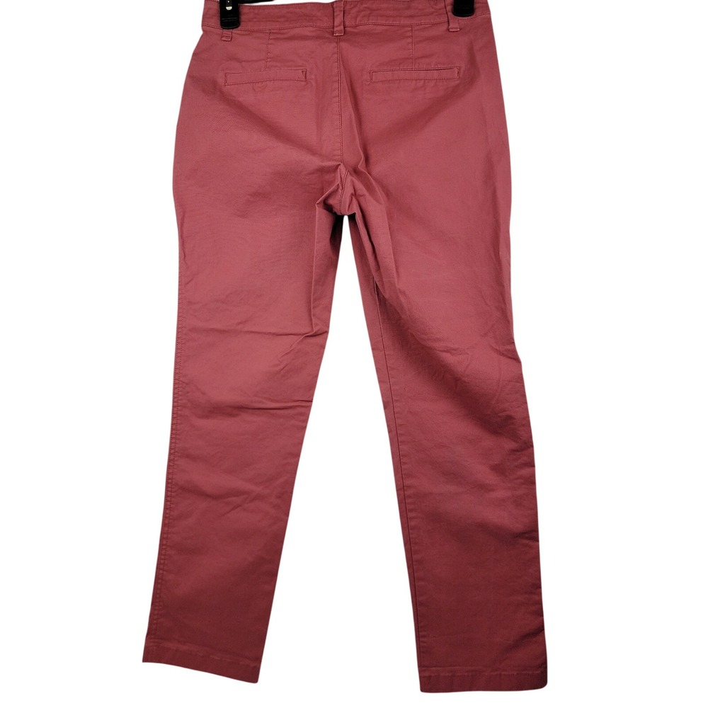 Old Navy Pixie Chino Pants Pink Mid Rise Straight Leg Womens 32x27 - Picture 2 of 11